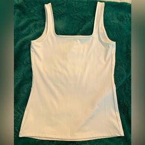 Nine West White Seamless Tank Top, Soft Stretch, Small